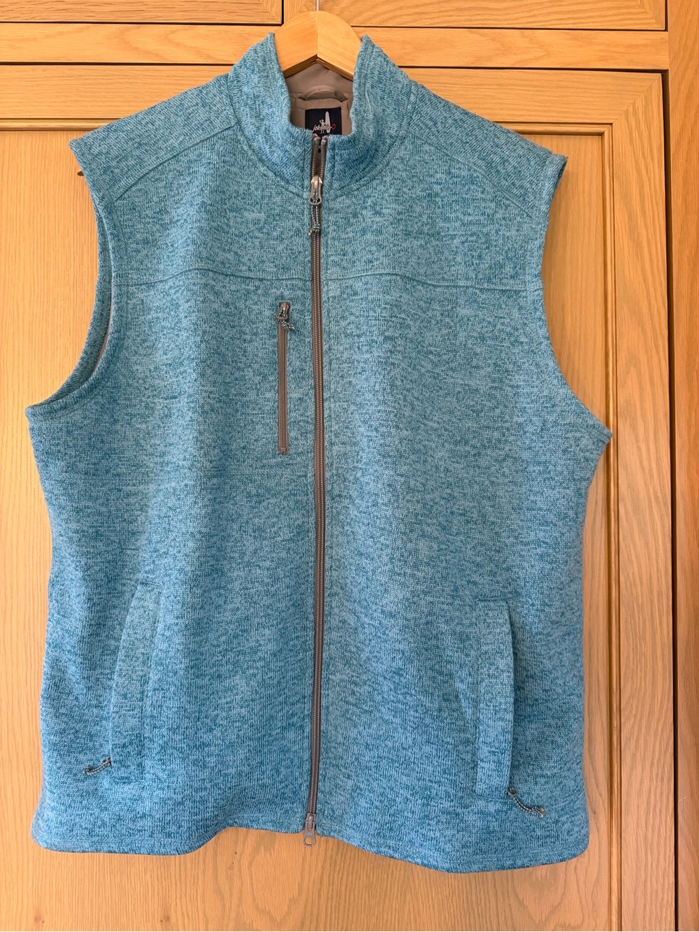 johnnie-O Teal Full-Zip Fleece Vest